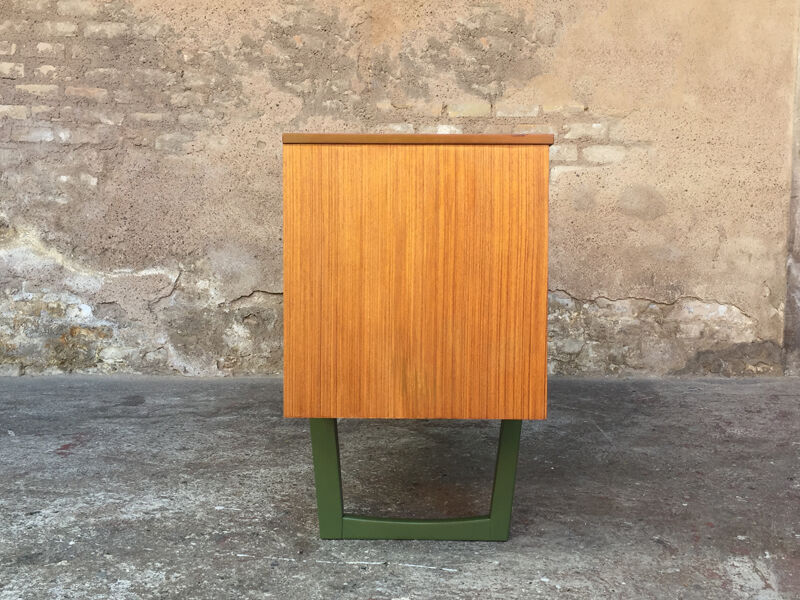 Scandinavian teak sideboard 3 drawers, 3 swing doors