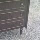 Vintage 3-drawer chest of drawers in dark varnished mahogany and brass from the 1960s