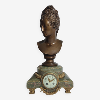 Barbedienne Bronze Clock 19th Century / Diane De Poitiers