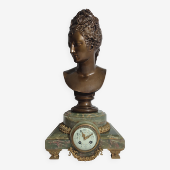 Horloge Barbedienne Bronze XIXème / Diane De Poitiers