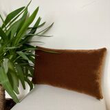 Plain cushion brown chocolate golden reflections