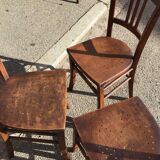 6 vintage bistro chairs 1950