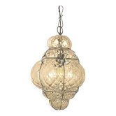 Italian Style Murano Glass Pendant in Transparent