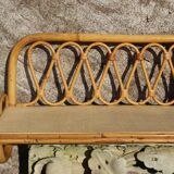Large rattan wall shelf