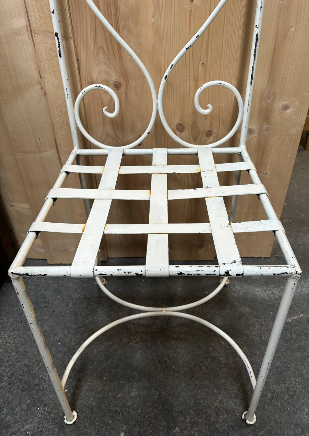 Iron and glass garden furniture