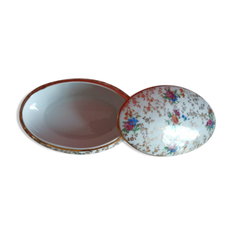 Bonbonnière ou boite à bijoux en porcelaine limoge