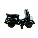 Vintage black ceramic scooter lamp