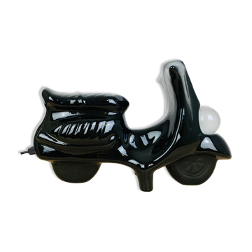 Lampe scooter céramique noire vintage