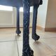 Antique Orientalist gueridon, carved – double marble top – late 19th century.