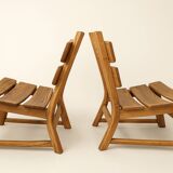 Pair of brutalist armchairs by Dittman & CO for AWA Radboud