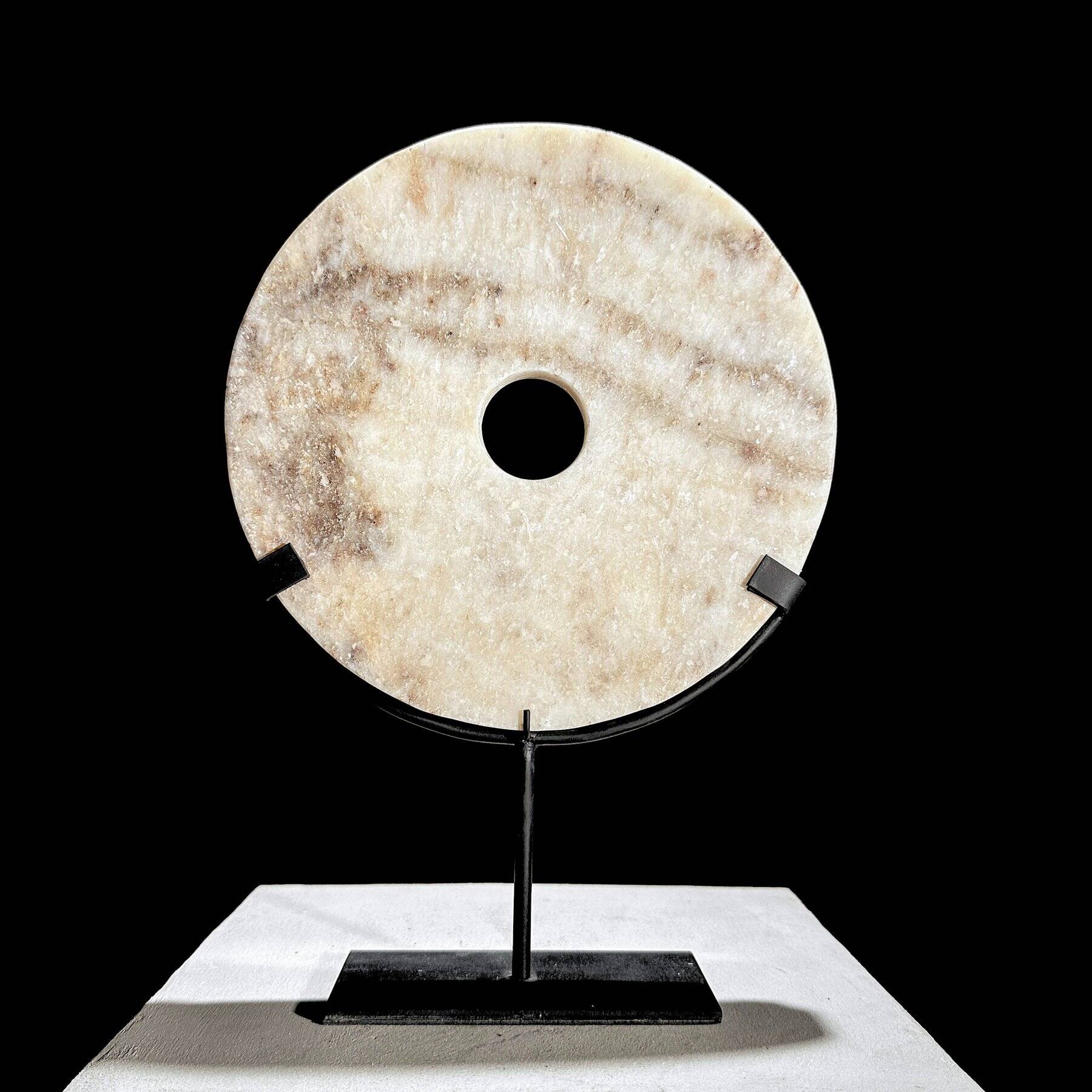 Natural onyx disc on base – unique handcrafted piece