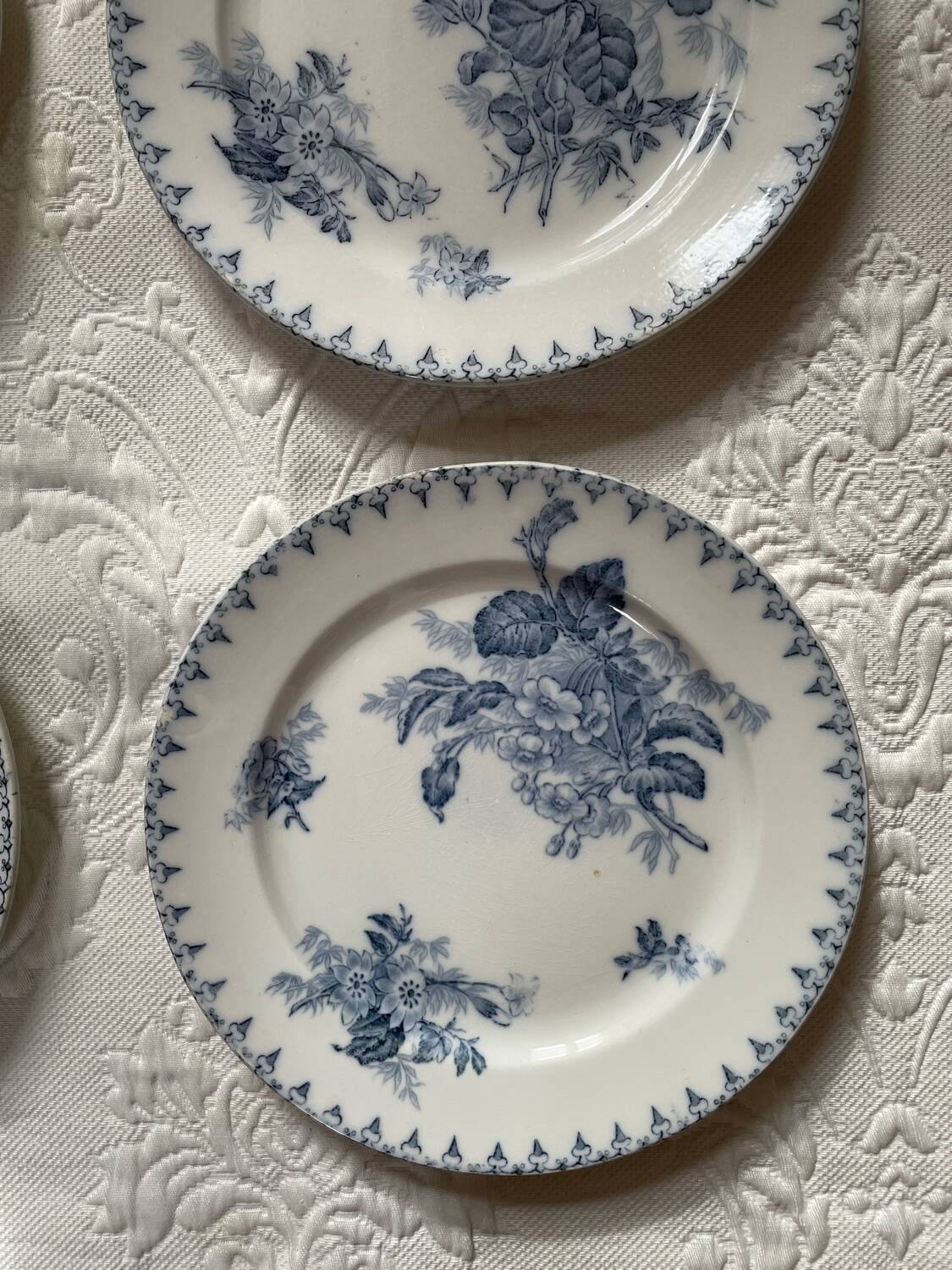 Flat plates and platter terre de fer sarreguemines uc flore model