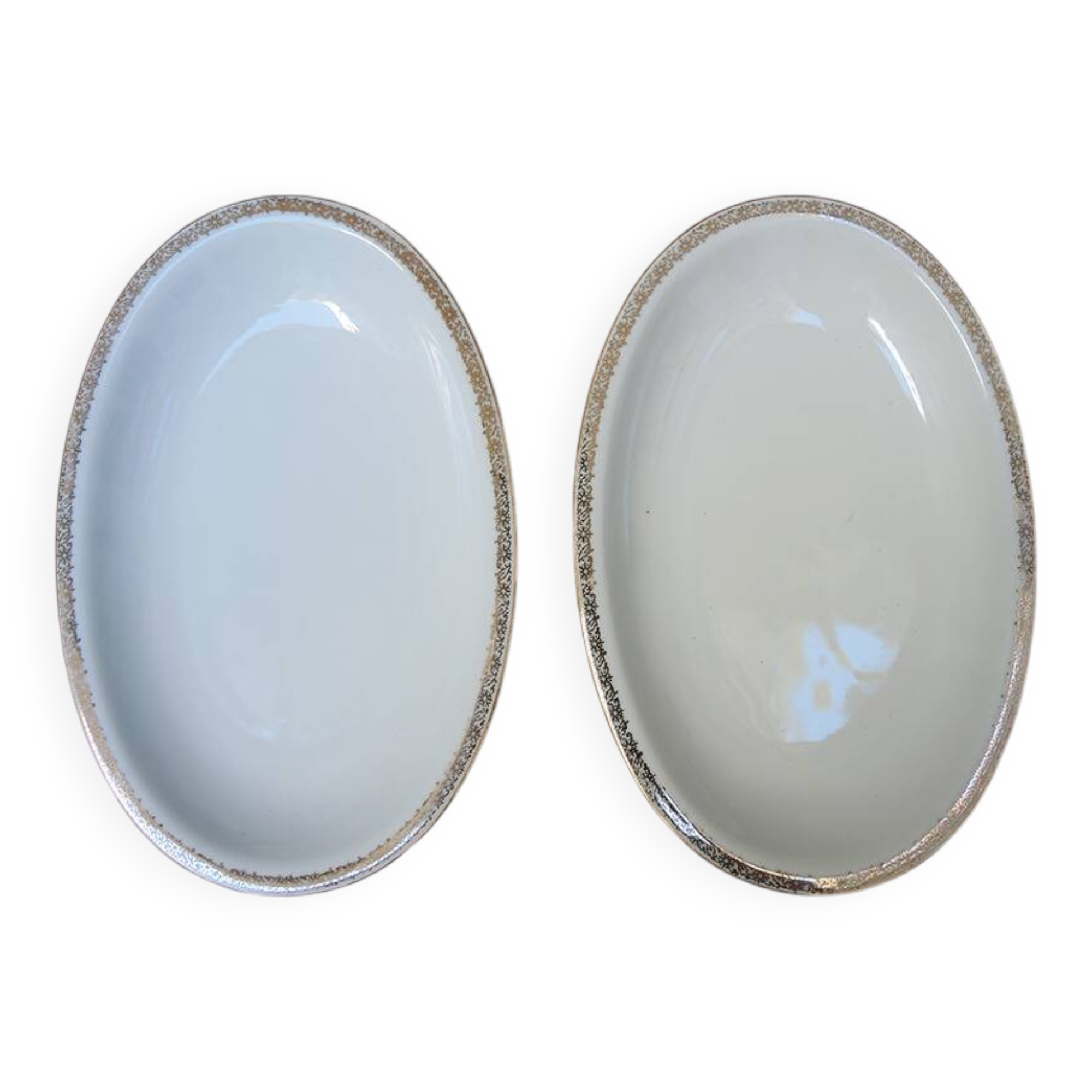 2 Anciens Petits Plat Oval - Rheinpfalz Hartporzellan Germany