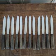 Ensemble de 12 couteaux manches en corne