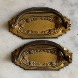 Art deco brass handles