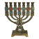 Seven-branched candelabrum, Judeo-Christian, brass and enamel