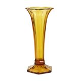 Luxval Vase Amber Américain 1935 Val Saint Lambert Art Deco