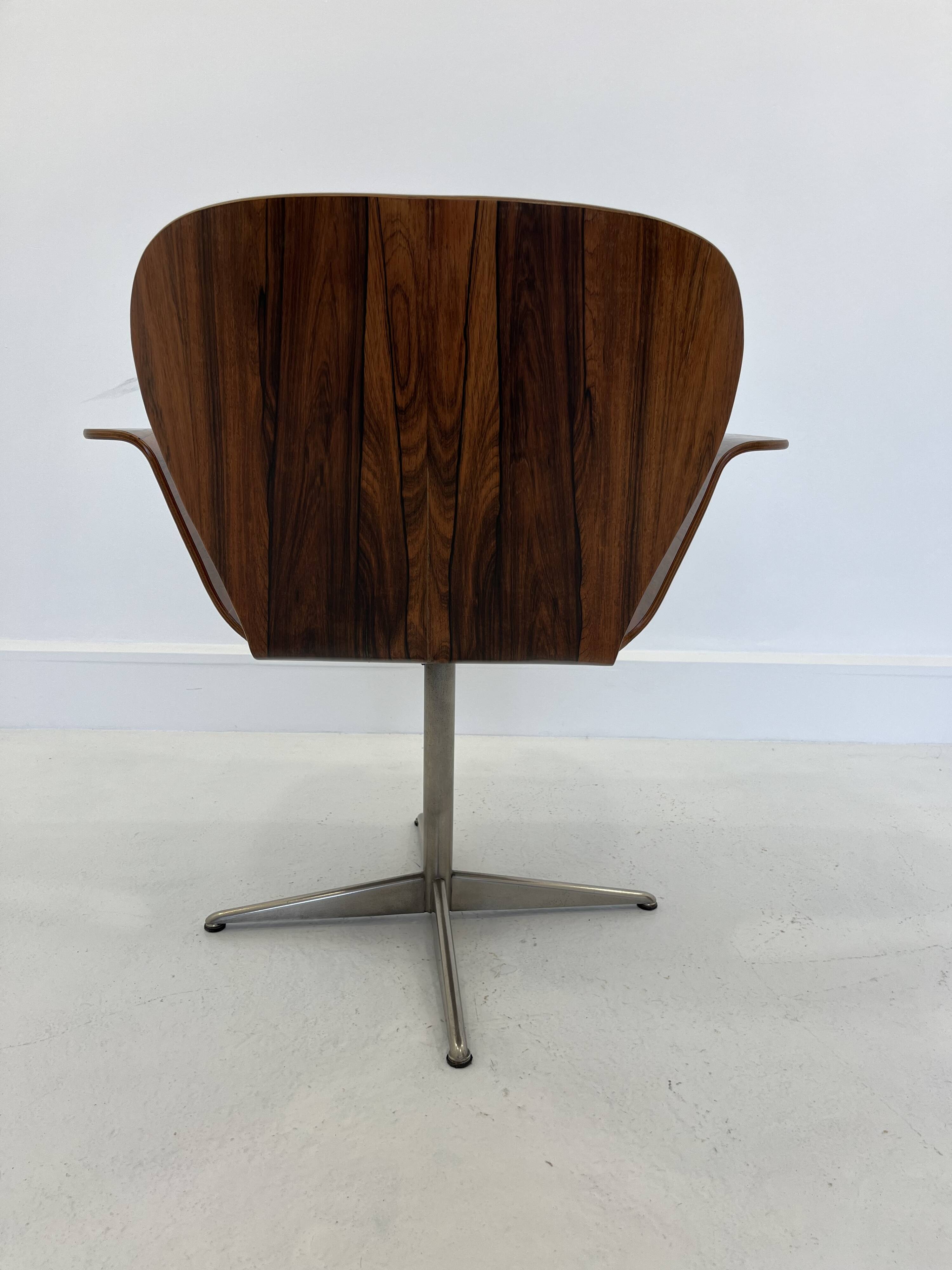 Mid-Century Plywood Focus Chair by A. Belokopytoff for Westnofa