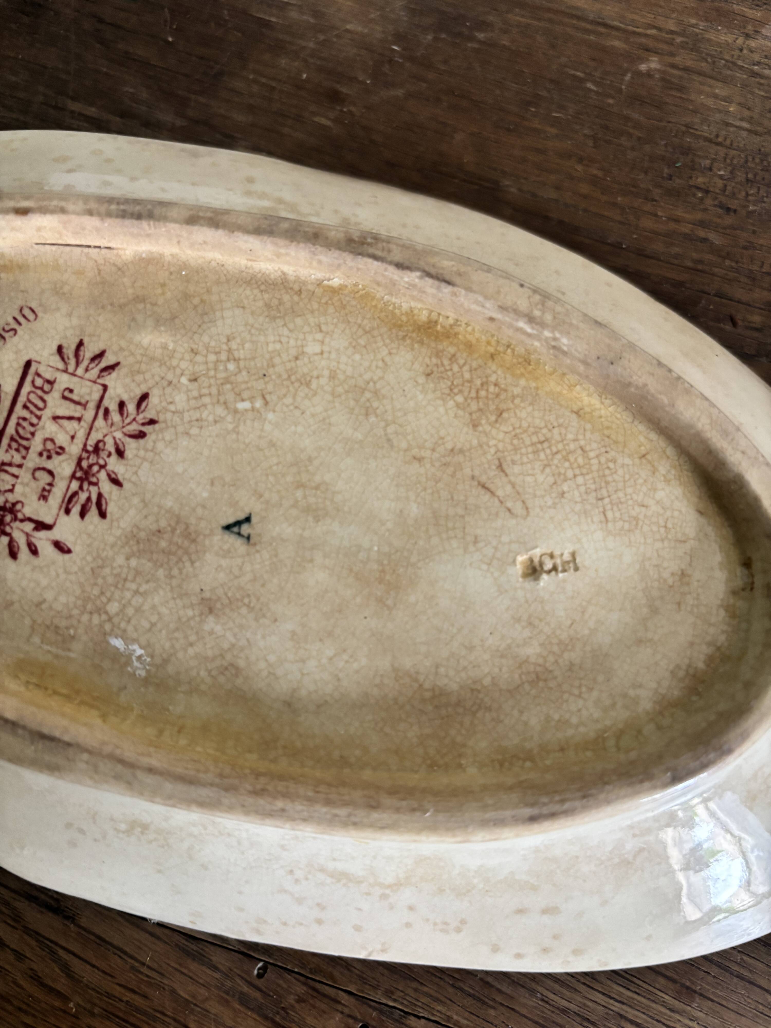 Old Ravier Jules Vieillard Bordeaux – Bird Service – 19th century