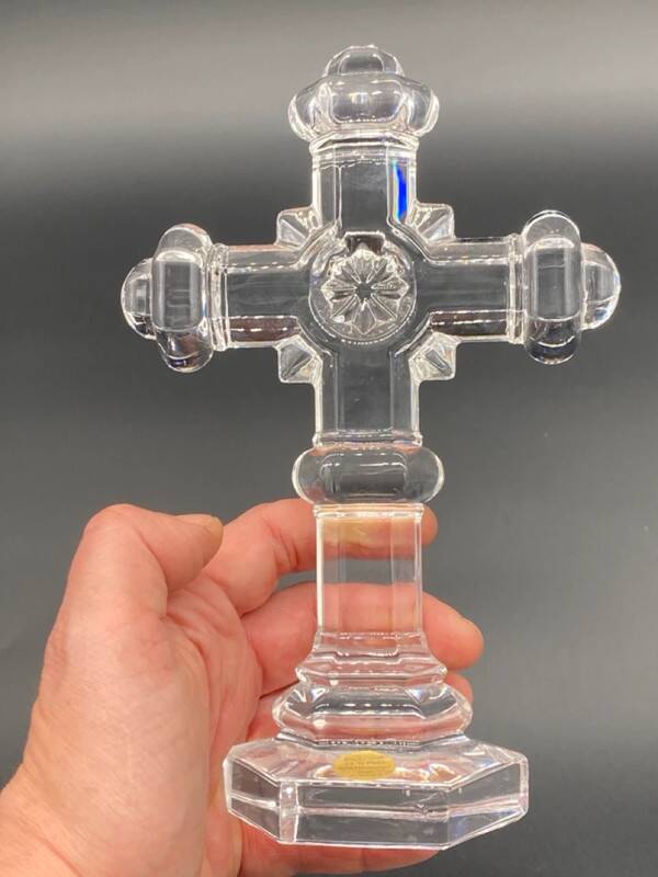 Lead Crystal Cross with rounded edges Made in Germany 🌟