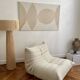Togo Ligne Roset armchair by Michel Ducaroy in ecru bouclette