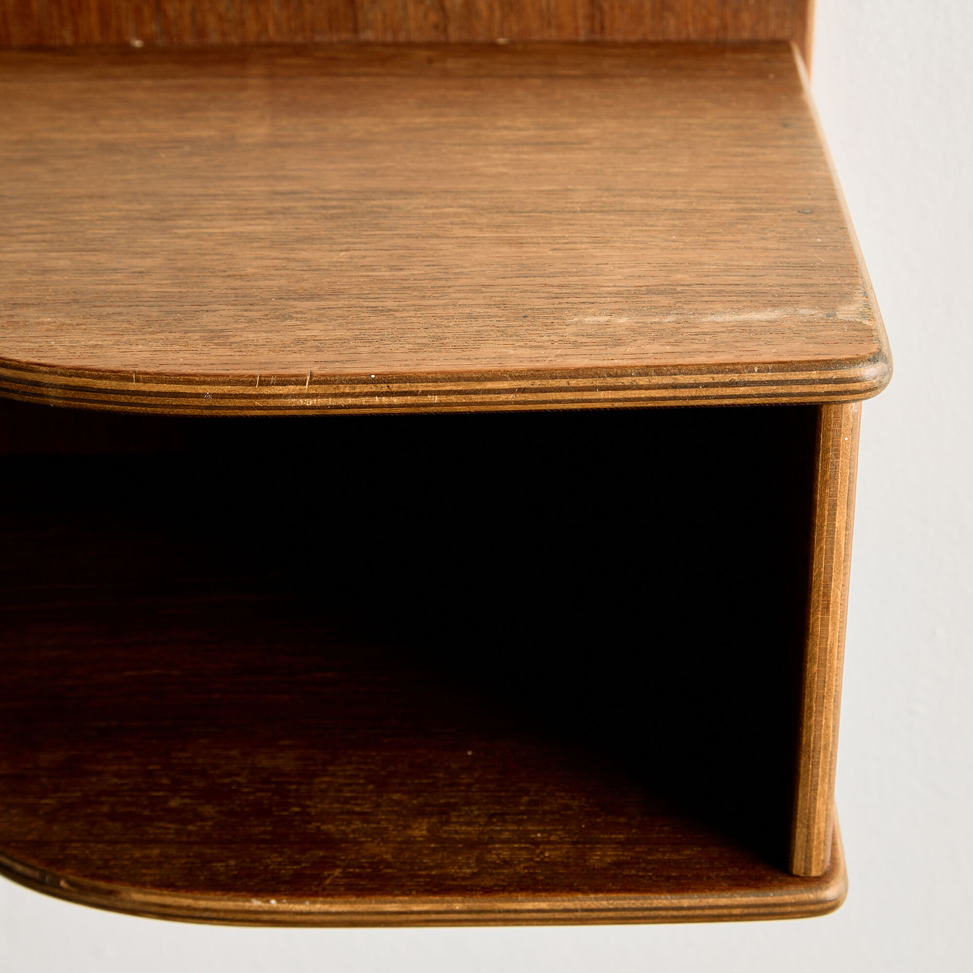Tables de chevet flottantes en teck, lot de 2