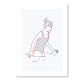 Illustration A4 naiade no. 1/8 bretagne baigneuse mer