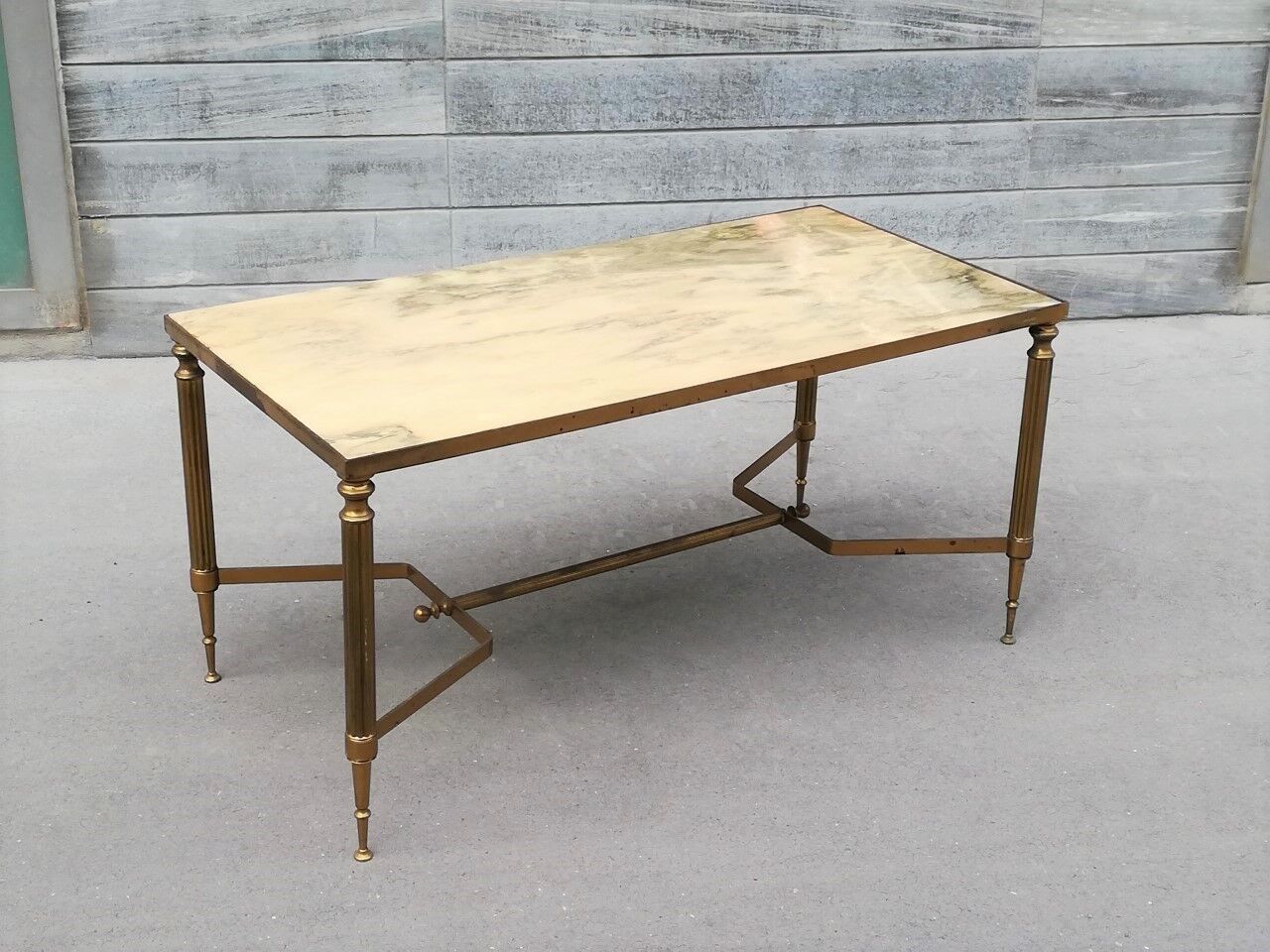 Brass and marble 1960s coffee table