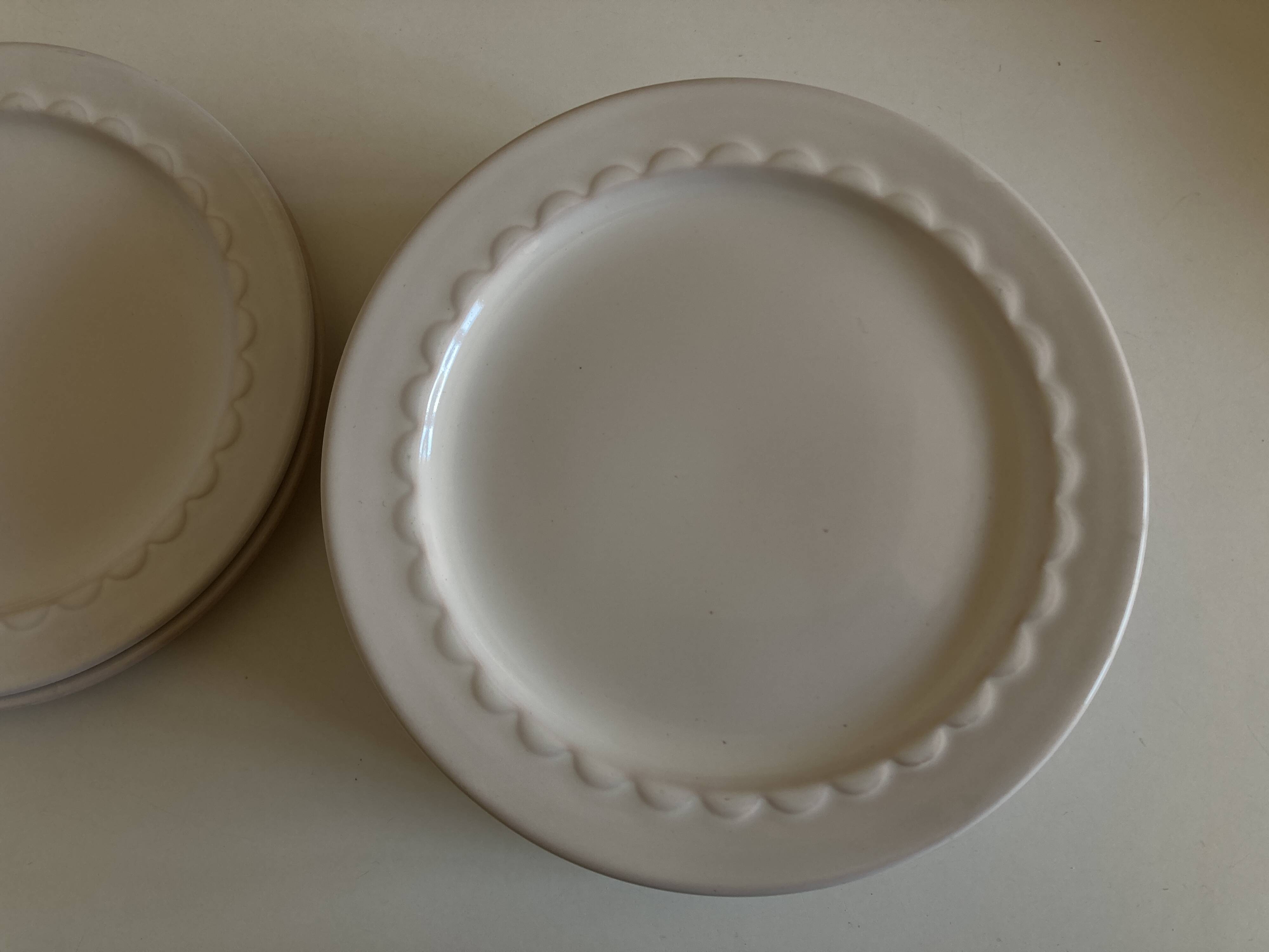 Set of 10 Festons dessert plates by Pierre Motton Gien 1970