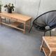 Coffee table double pull-out trays