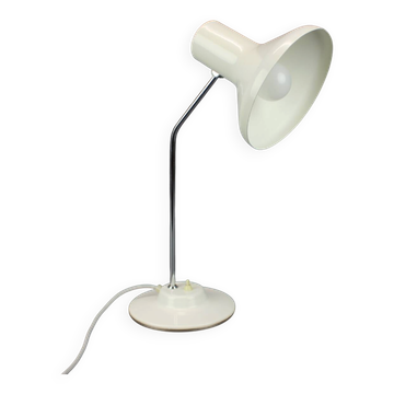 Lampe de bureau ajustable en métal blanc et chrome, datant des années 1970 et provenant de l'AGE (German Space/SPACE)
