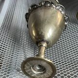 Antique egg set in nickel silver metal