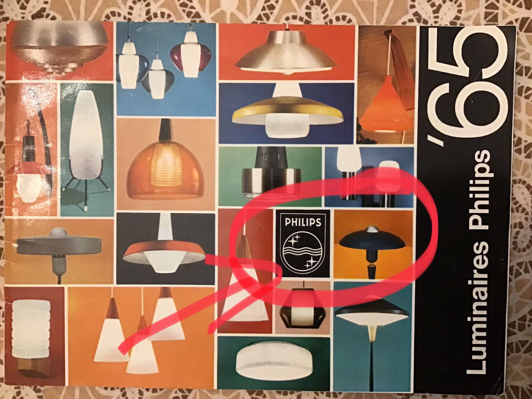 Tripod desk lamp design by Louis Kalff for Phillips 1960's "jewel" model