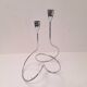 Curved chrome candlestick Black+Blum