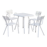 Radar garden furniture by René Malaval from the 40s/50s in white lacquered iron