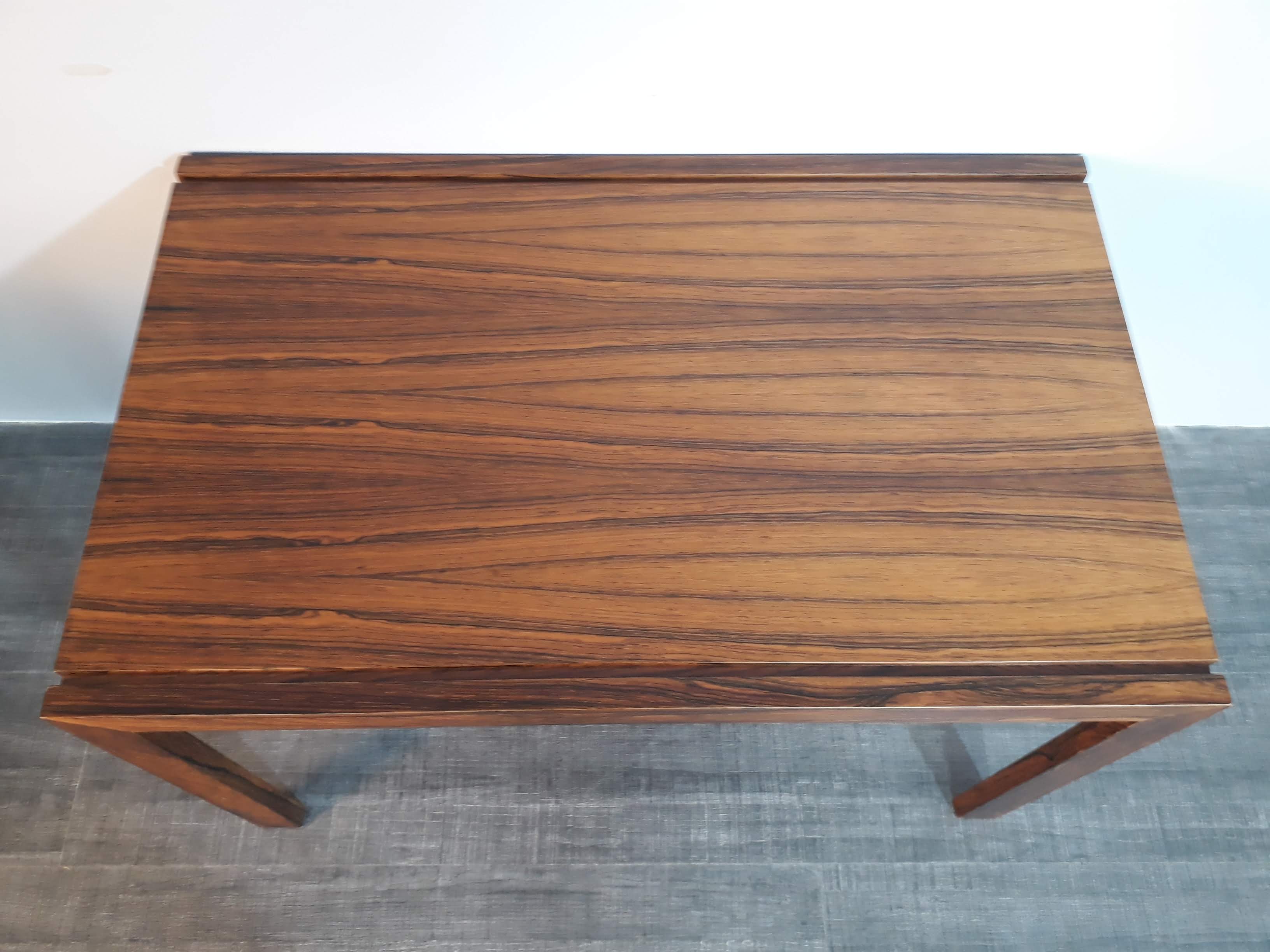 Table d'appoint en palissandre vintage scandinave 1960s