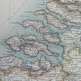 Map of The Netherlands circa 1869 Keith Johnston Royal Atlas