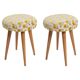 Set of two yellow and beige stools, mid-century, Europe, 1960s.