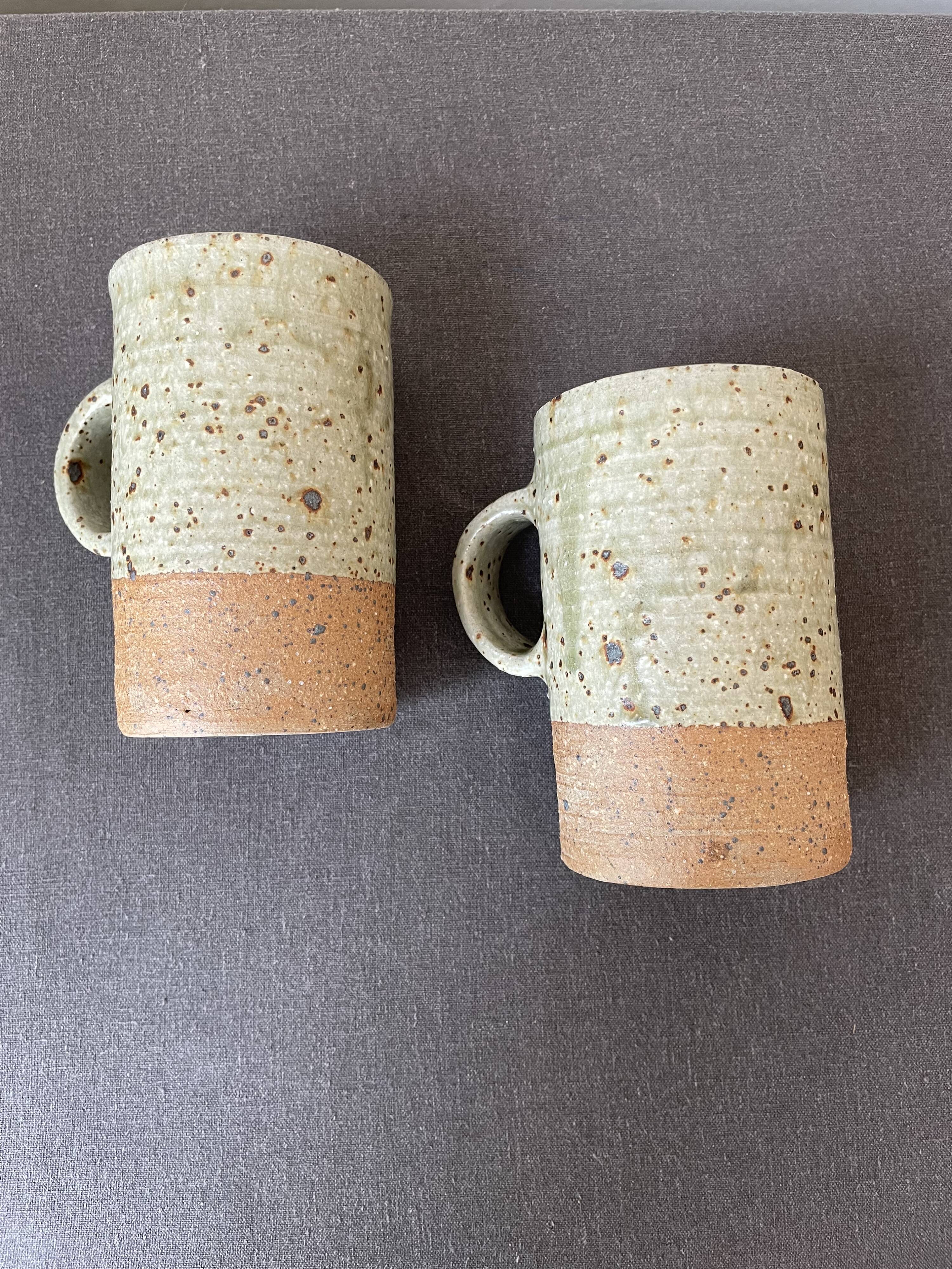 Pyrite stoneware mugs