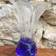 Large blue glass vase