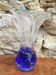 Grand vase en verre bleu