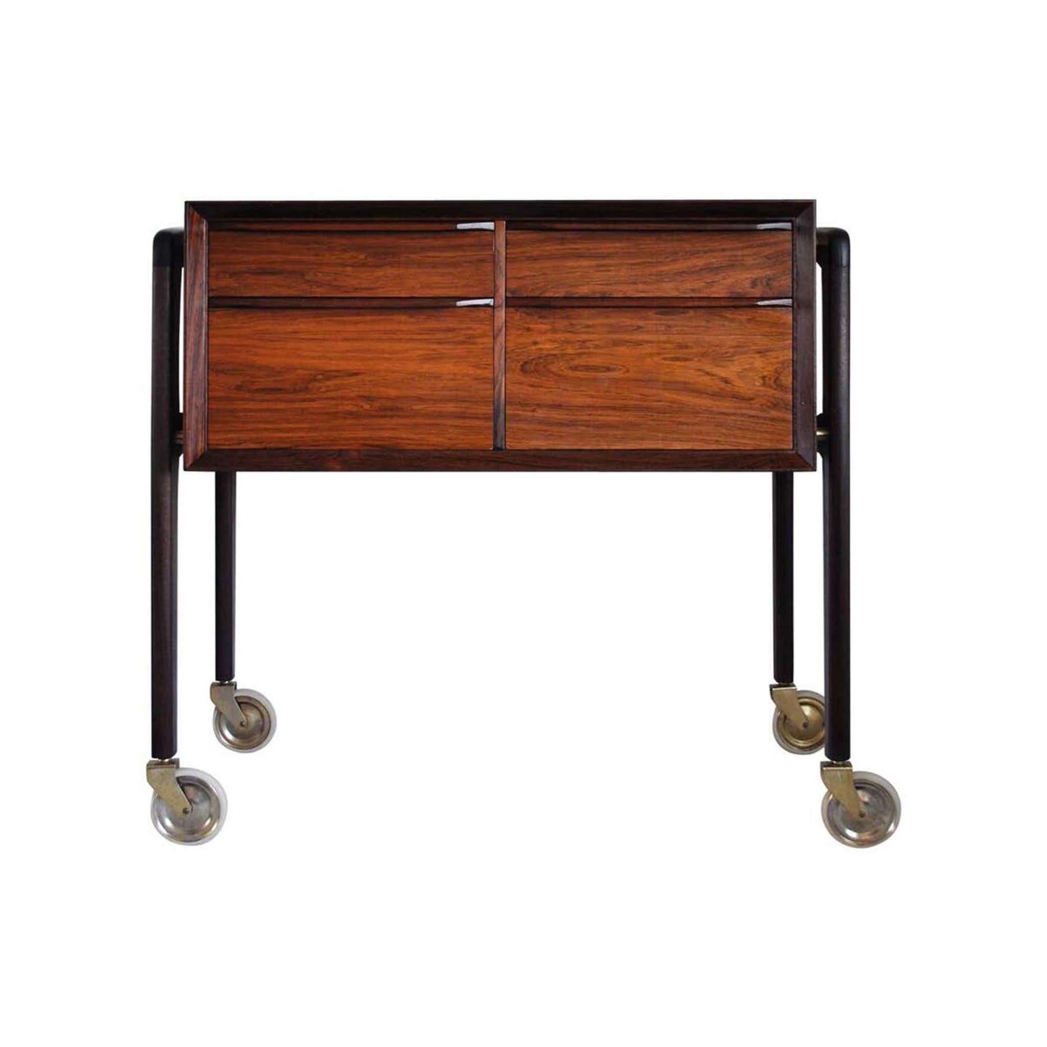 Table de couture scandinave moderne en palissandre, Danemark, 1960s
