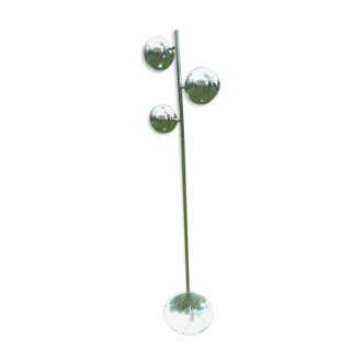 Floor lamp 3 balls vintage lighting 1970 stainless steel