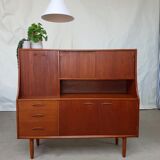 Vtg Mid Century Jentique Teak Highboard Sideboard Danish Scandi Design Retro 60s