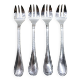 4 Christofle silver-plated oyster forks, Malmaison model