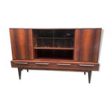 Scandinavian high rosewood sideboard by Johannes Andersen edited by Samcom