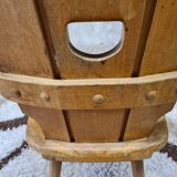 Brutalist wooden chair 1960