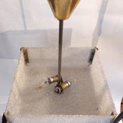 Suspension perspex carré et laiton doré 1960