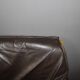 Brutalist Leather Sofa circa 1970