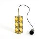 1960s Space Age pendant lamp by Temde made of glass and nickel-plated metal